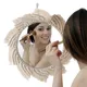 Miroir de maquillage en rotin décoration artistique miroir mural pour chambre à coucher salle de