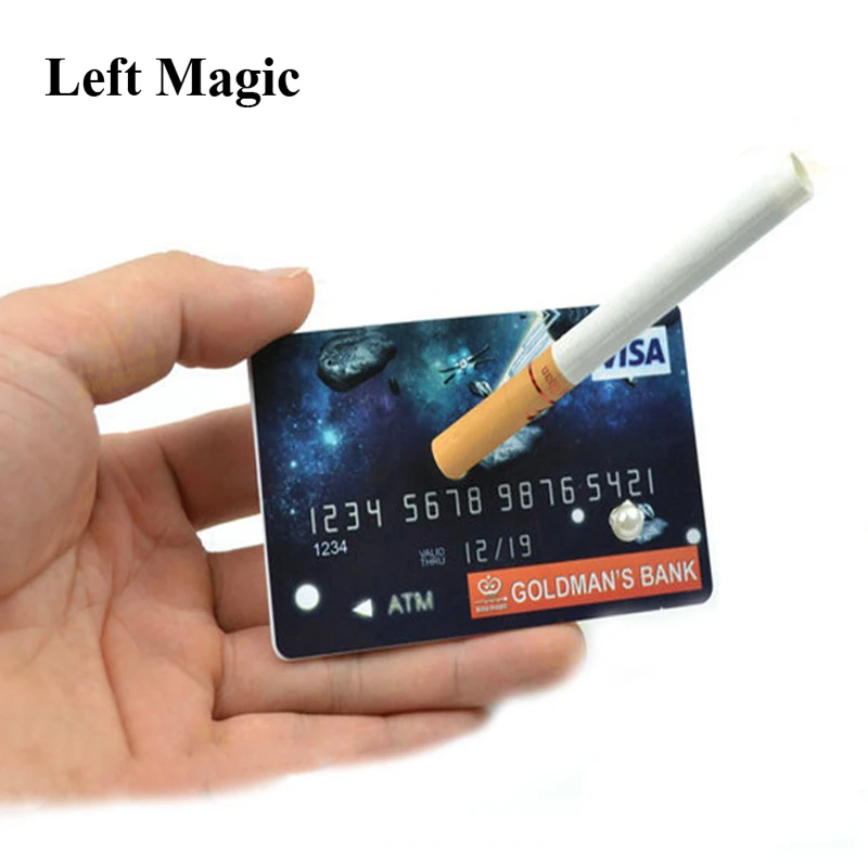 Carte de crédit flottante Laguna UP, tours de magie, carte de crédit suspendue, gros plan, accessoires de scène, magicien professionnel, tension mentale