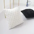 Inchgrass-Juste de coussin en fausse fourrure taie d'oreiller nordique de luxe en peluche adaptée