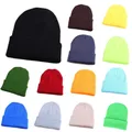 Bonnets en mélange de laine douce pour hommes et femmes bonnet chaud casquette de ski décontractée