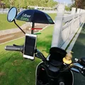 Mini parapluie de téléphone portable pour moto étanche et durable décor de vélo avec attaches de