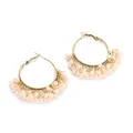Boucles d'oreilles rondes en or pour femmes bijoux ethniques gitanes créoles indiennes perles de