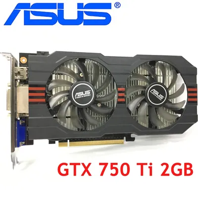 ASUS-Carte vidéo originale GTX 750 Ti 2 Go GDDR5 pour nVIDIA Geforce GTX execute Ti cartes VGA
