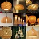 Lustre Ludéviation en bambou classique lustre en rotin fait à la main luminaire suspendu tissage