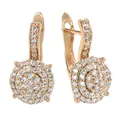 Boucles d'oreilles pendantes en or Rose pour femmes multi-style Micro incrustation 3A Zircon or