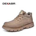 DEKABR-Bottes classiques en cuir véritable pour hommes chaussures d'extérieur décontractées