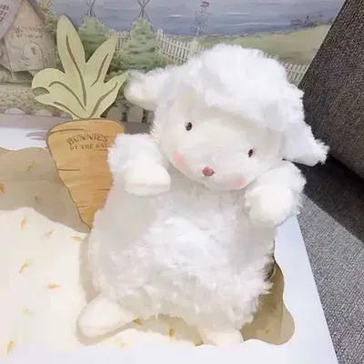 Jouets en peluche de mouton blanc doux pour enfants bébé au beurre animal mignon poupée en