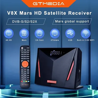 GTMEDIA V8 UHD Récepteur satellite DVB-S/lt/ S2X + T/T2/ISDB-T/Câble 4K Ultra High Display Built in
