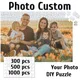 Puzzle photo personnalisé 300/500/1000 pièces ajoutez votre propre image bricolage grand cadeau