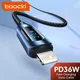 Toocki-Câble USB Type C pour iphone Charge Rapide PD Charge Rapide Pluies Fil 36W iPhone 14