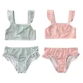 Maillot de bain 2 pièces pour enfants ensemble de vêtements d'été haut sans manches + short pour