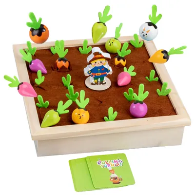 Jeu Montessori en bois pour enfant en bas âge jeu de plateau amusant à mémoire de légumes pour