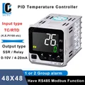 Régulateur de température numérique intelligent LCD TC RTD K E J PT100 48x48mm SSR