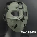 DulFace-Masques de chasse en plein air équipement militaire masque de tir Airsoft maille en acier