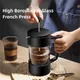 Cafetière à Pression Française en Verre Borosilicate Épais pour le Camping Expresso