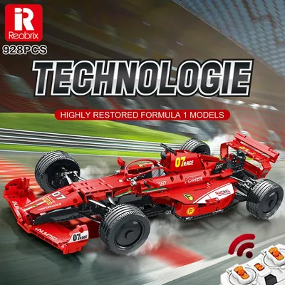 Reobrix-décennie s de construction de voiture de formule technique F1 jouets de dérive de vitesse