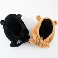 Bonnets avec oreilles d'ours pour femmes chapeau avec oreilles écharpe de cou coupe-vent chaud