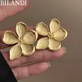 Bilandi-Boucles d'oreilles fleur exagérées pour femmes bijoux modernes tempérament coréen doux