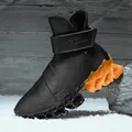 Chaussures de course à lame montante pour hommes garder au chaud bottes de neige en peluche