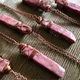 Collier en rhodonite rose bijoux en cuivre en cristal rhodochrosite boho chakra coeur 1 pièce