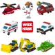 Mini blocs de construction de camion de pompiers pour enfants jouet en brique astronome avion