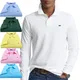 Top Qualité 100% Coton Hommes Polo À Manches sulfT-Shirts zones me Casual Mâle Y-S-4XL Printemps