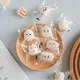 Mini Sacs à Biscuits Transparents avec Bouton Emballage pour Lait Date Amande Flocons de Neige