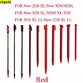 Stylet rétractable en métal rouge stylet en plastique pour 2DS 3DS New 2DS LL XL New 3DS XL