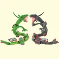 Peluche Pokémon Rayquaza Sky Dragon en trois dimensions 80cm authentique jouet animé vert noir