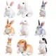 Fourrure de lapin en peluche réaliste pour la décoration de la maison animal Kawaii lapin de