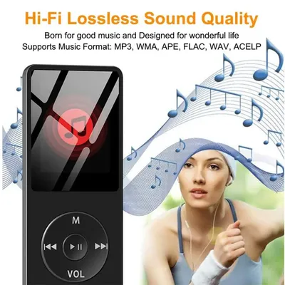Mini lecteur MP3 haut-parleur compatible Bluetooth 1.8 pouces régule la radio 4 FM ultra-mince