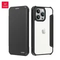 Xundd-Étui en cuir à rabat antichoc pour iPhone coque magnétique airbags 13 Pro Max 14 Pro Max