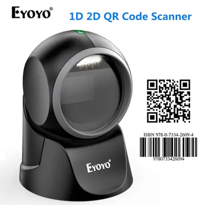 Eyoyo-Scanner de codes-barres de bureau 1D OJ détection automatique balayage omnidirectionnel