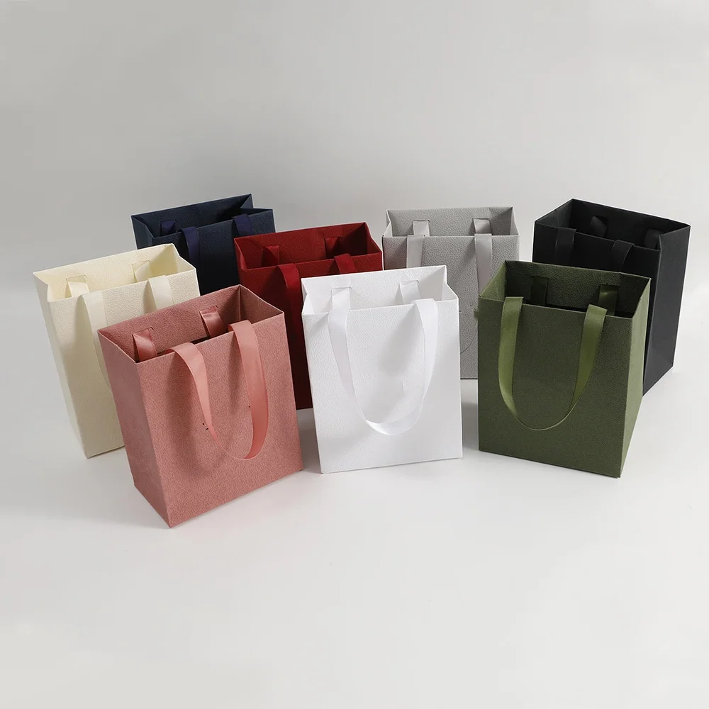 Sacs fourre-tout en papier pour bijoux, sac à main, cosmétiques, rouge à lèvres, emballage cadeau, collier, boucles d'oreilles, bagues, rangement d'écouteurs, nouvelle mode