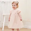 MACGirl-Robe d'été brodée en dentelle à manches courtes pour enfants robe de princesse papillon