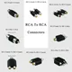 Lot de 6 rallonges de câble RCA à RCA mâle et femelle adaptateur Phono connecteur Audio et vidéo