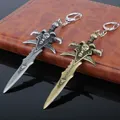 Dongsheng WOW-Porte-clés avec figurines en métal du jeu World of WarCrafts le roi-liche épée