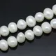 DoreenBeads – perles blanches de culture d'eau douce Grade A 36.5cm 9mm-10mm vendues par paquet