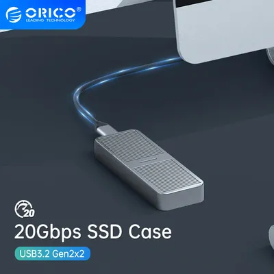 ORICO – boîtier M.2 NVME SSD 20Gbps avec gilet de refroidissement intégré en aluminium