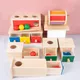 Boîte d'Imbucare en Bois Montessori pour Enfant de 2 à 4 Ans Objet de Permanence Jouets d'Aide