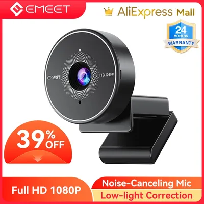 Webcam 1080P HD USB EMEET C955 avec microphone et couvercle de confidentialité pour