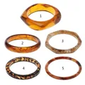 Bracelet en résine acrylique léopard marron bijoux pour femmes