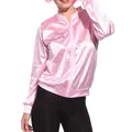 Combinaison de survêtement monochrome pour femme veste rétro pour femme costume rose robe de