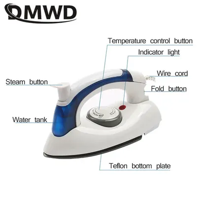 DMWD-Mini fer à repasser électrique pliable AREtiron 700W 220V température ajustable