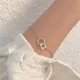 Zunderes-Bracelet à breloques cercle carré pour femme bijoux jonc cadeau de fête de mariage