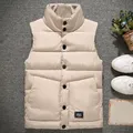 Gilet rembourré en coton résistant au froid pour hommes manteau de glaçure épaissi vêtements