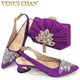 Ensemble de chaussures et de sacs pour femmes nouveau Design italien violet Flash complet