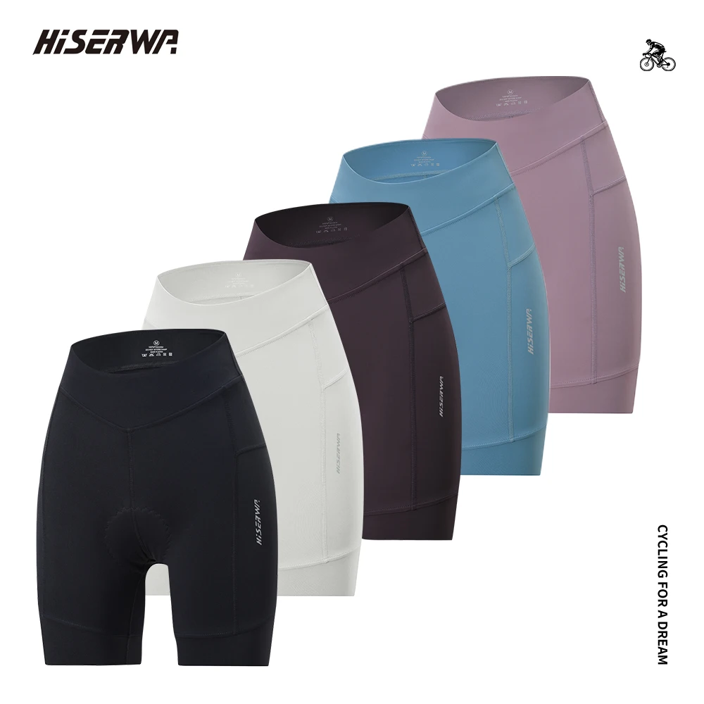 HISERWA – short de cyclisme pour femmes, haute qualité, pour vtt, 6 heures d'équitation, coussinet antichoc, respirant, collants de sport en Lycra