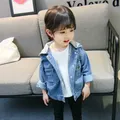 Veste en jean à capuche pour bébés filles vêtements décontractés pour enfants manteau en jean pour