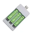 Chargeur USB Compact à 3 fentes 5V/2A pour batterie ni-cd Rechargeable AA/aaaa 1 2 V Portable